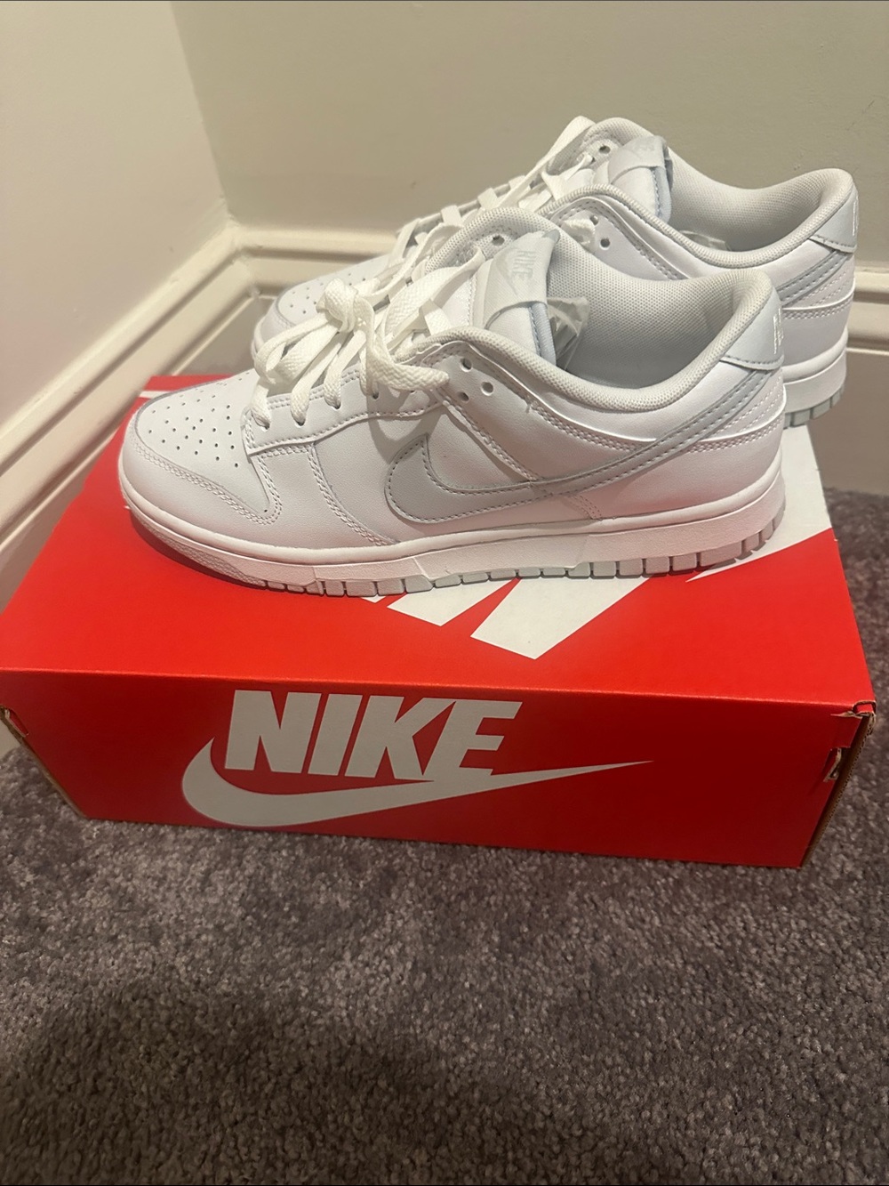 Men's Nike Dunk Low Retro White/ Pure Platinum White